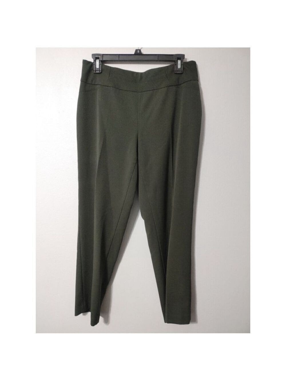 Women's Investments Petites Straight Leg Dark Green Trousers 6P
